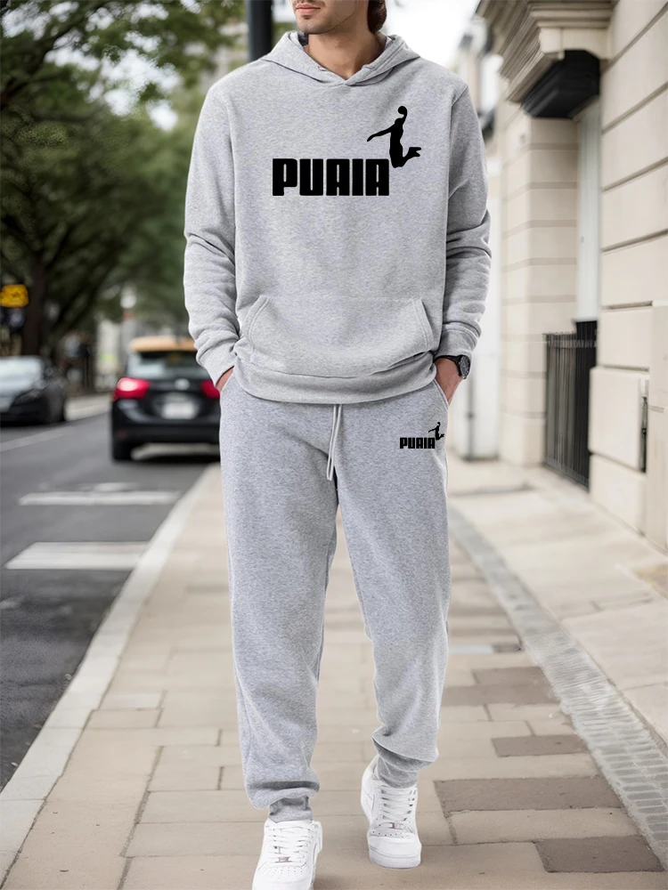 Outdoor Sportswear - Herren-Set/Hoodie/Hose 2026 Herbst Winter Lässiger Sport-Kapuzenpullover